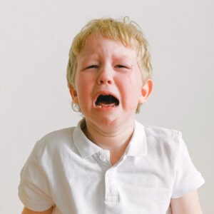 upset crying child