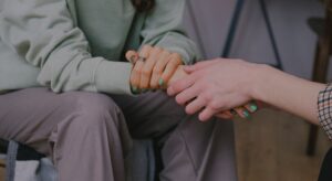 holding hands