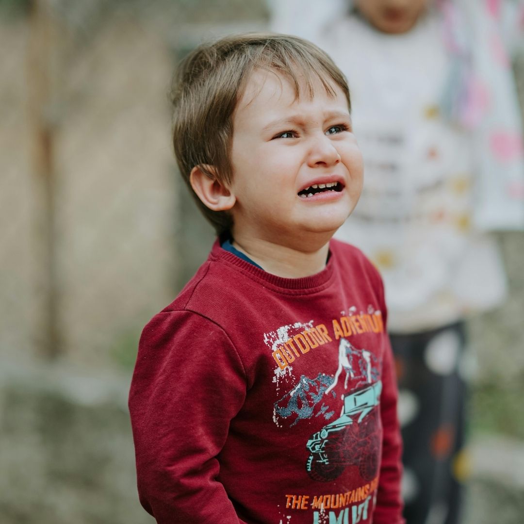 toddler crying
